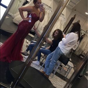 Jovani size 10 burgundy/maroon dress